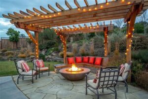 Pergola with a Fire Pit