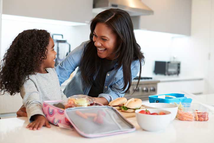 preparing lunch with your kids