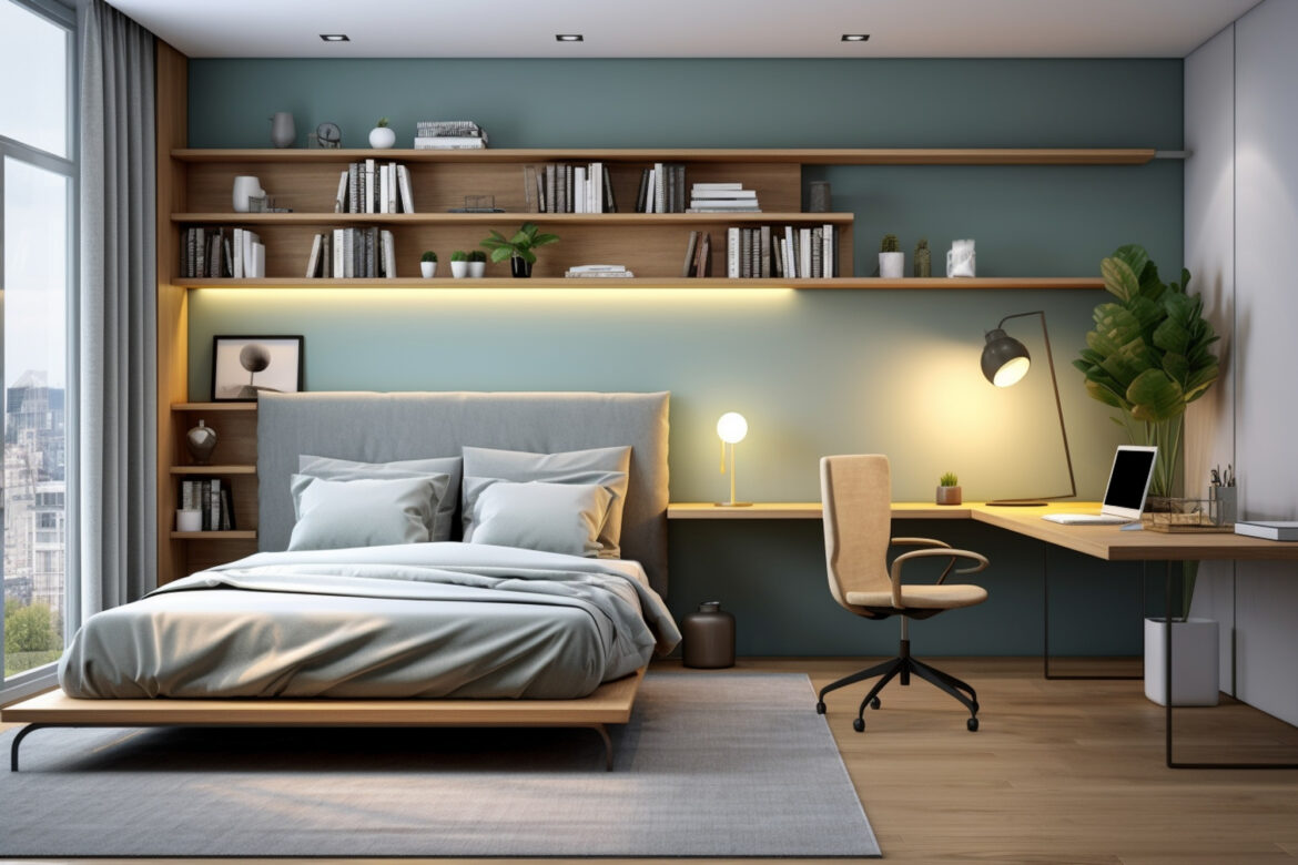 Bedroom with Smart Storage Solutions